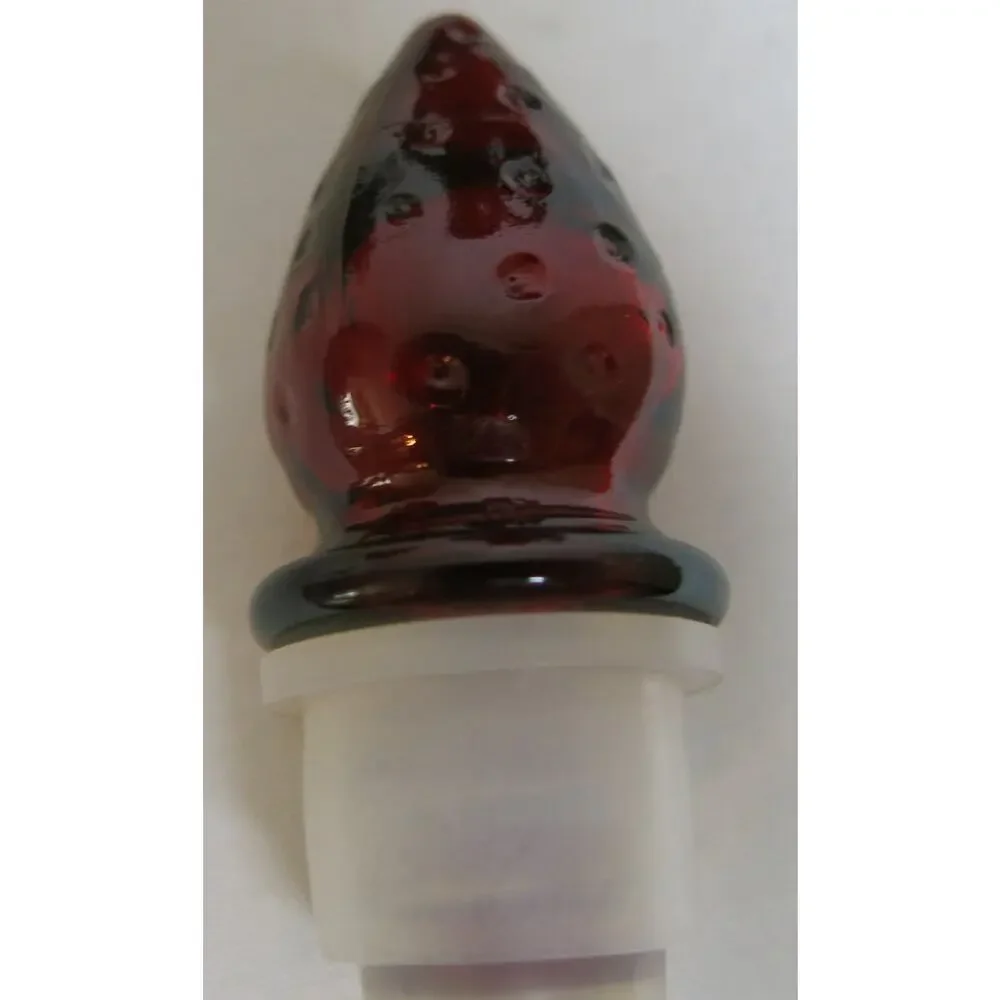Vintage AVON Cape Cod Ruby Red Glass Cruet Creamer Strawberry Cranberry Retro